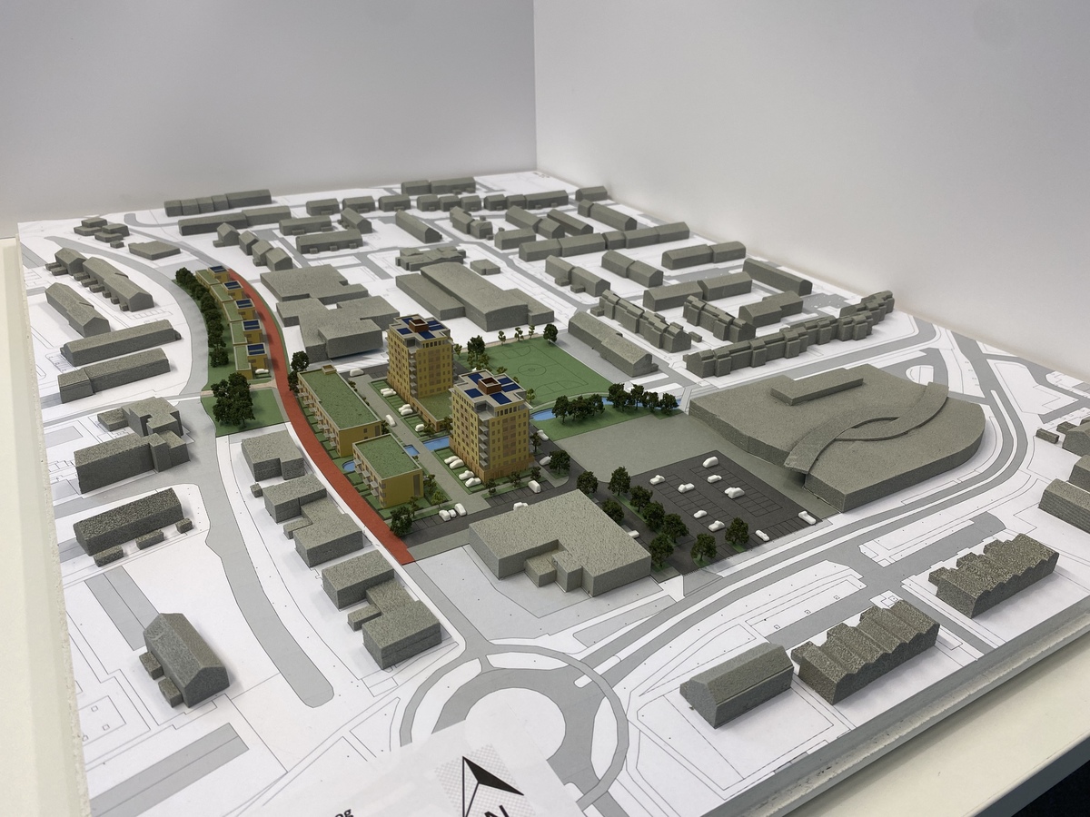 Afbeelding van de maquette Centrumplan Westerkoog